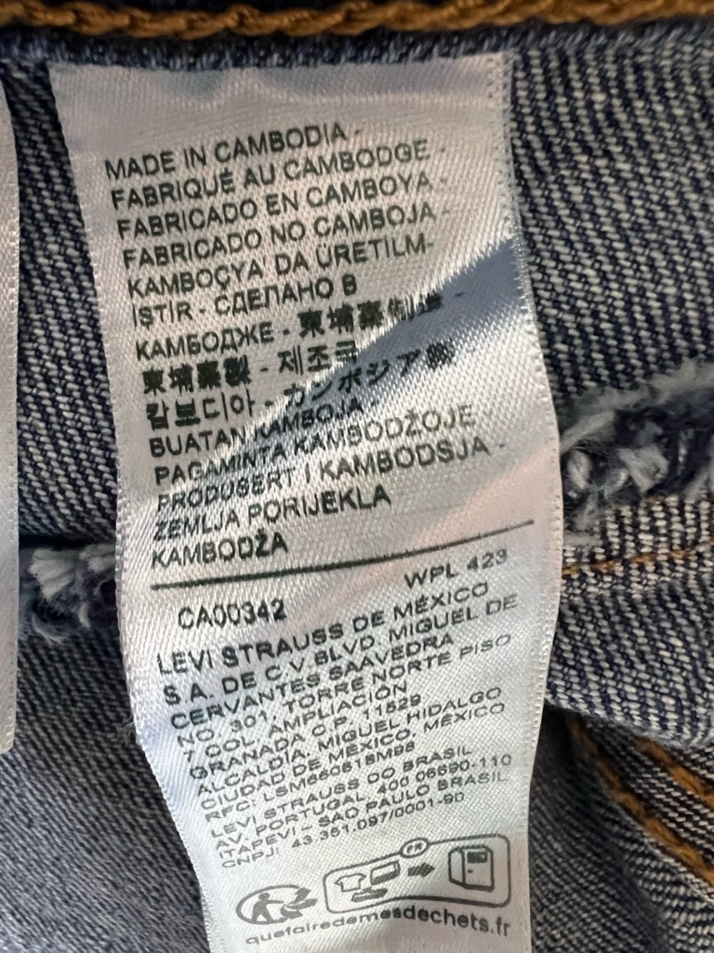 LEVIS Ribcage Western Yoke Jeans Women's Size 29 x 27 Dark Wash 0049U0001 - Picture 10 of 12